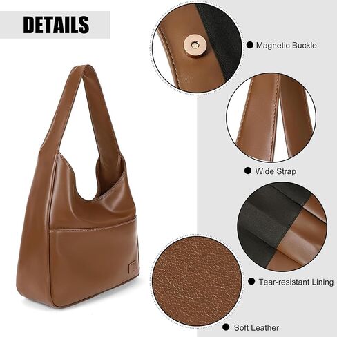 Tote Bag Women Chic Vegan Leather Hobe Bag Handbags Shoulder Bag for Work Collega Tote Bag in Saudi Arabia