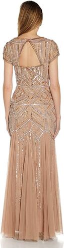 Adrianna Papell Women's Beaded Sweetheart Godet Gown in Saudi Arabia