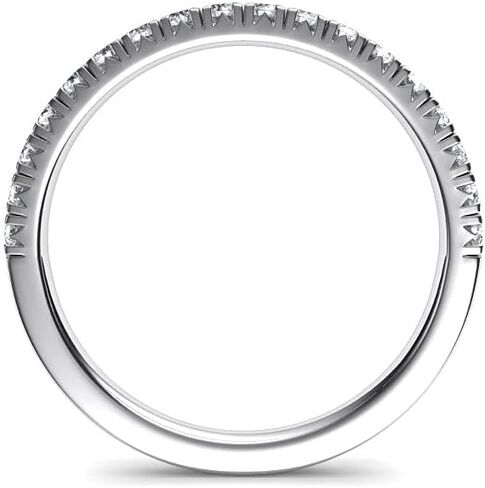 خاتم زفاف بريفيلي 18 قيراط مطلي بالذهب الأبيض 925 من الفضة الإسترليني 0.75 قيراط من الماس المويسانتي المقلد للنساء in Kuwait