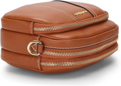 حقيبة كروس من الجلد من دوريس آند جاكي للنساء، حقائب كتف صغيرة ناعمة بسحاب ثلاثي مع حزام قابل للتعديل... in Kuwait