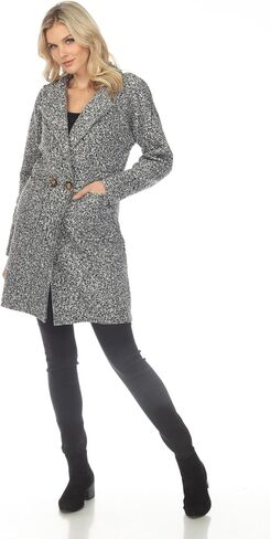 SIMPLY COUTURE Women's Solid Long Double Breasted Winter Pea Coat in Saudi Arabia
