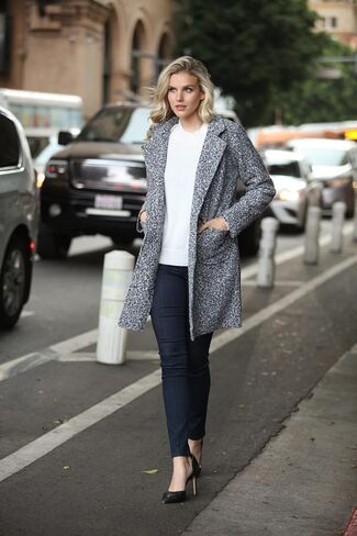 SIMPLY COUTURE Women's Solid Long Double Breasted Winter Pea Coat in Saudi Arabia