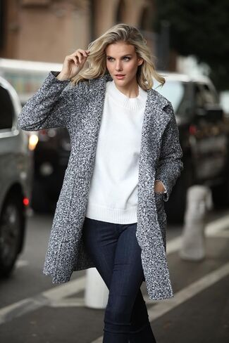 SIMPLY COUTURE Women's Solid Long Double Breasted Winter Pea Coat in Saudi Arabia