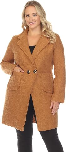 SIMPLY COUTURE Women's Solid Long Double Breasted Winter Pea Coat in Saudi Arabia