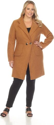 SIMPLY COUTURE Women's Solid Long Double Breasted Winter Pea Coat in Saudi Arabia