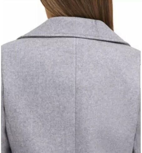 Andrew Marc Women's Peacoat 3 Button Water Resistant Notch Collar, Lt Grey, Small in Saudi Arabia