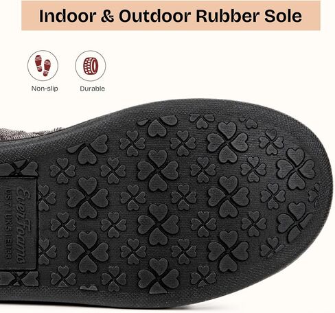 EverFoams Women's Quilted Velvet Slippers Comfy House Shoes in Kuwait