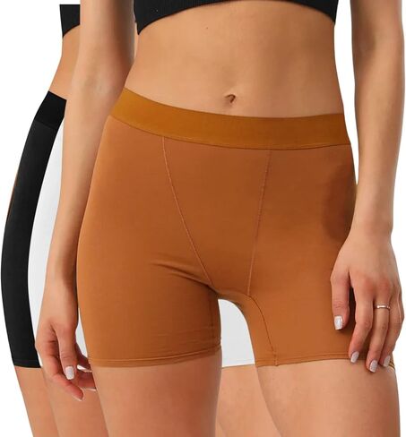 Tooya Women's Cotton Boxer Briefs Set - High Waisted, Anti-Chafing, Long Leg Boxers for Women Comfortable in Saudi Arabia