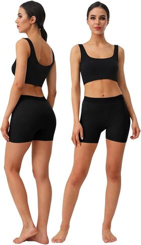 Tooya Women's Cotton Boxer Briefs Set - High Waisted, Anti-Chafing, Long Leg Boxers for Women Comfortable in Saudi Arabia