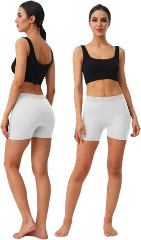 Tooya Women's Cotton Boxer Briefs Set - High Waisted, Anti-Chafing, Long Leg Boxers for Women Comfortable in Saudi Arabia