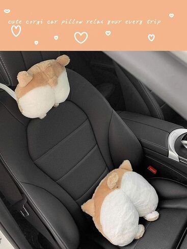 ANJUU Pets Puppy Cute Corgi Butt Throw Pillow Neck Support Pillow Pillow Pillow Travel Pillow stuffed Toys Gifts (42x42cm) in Kuwait