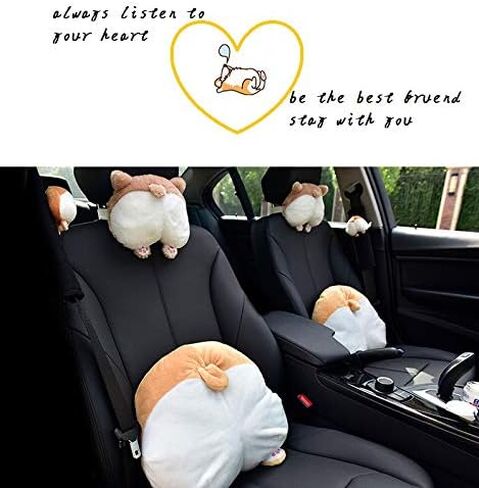 ANJUU Pets Puppy Cute Corgi Butt Throw Pillow Neck Support Pillow Pillow Pillow Travel Pillow stuffed Toys Gifts (42x42cm) in Kuwait