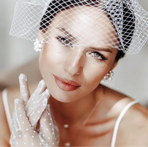 Women Lace Glove, Short Lace Bridal Glove Floral Courtesy Lace Glove for Wedding Tea Party Prom Evening (Vintage) in Saudi Arabia