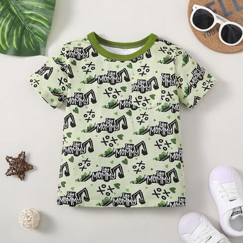 قمصان OPAWO للأطفال الصغار، تي شيرت مطبوع عليه Monster Truck Football Crabs، تي شيرت جيب مخطط بأكمام قصيرة، 3 عبوات، 1-5T in Kuwait