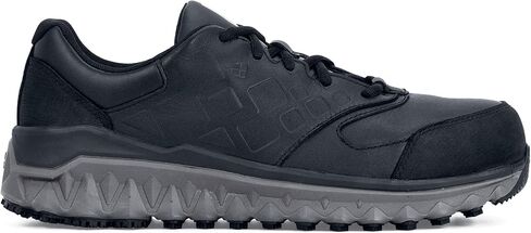 Shoes for Crews Bridgetown, Men's Aluminum Toe (at) Slip Resistant Work Shoes, Water Resistant Sneakers, Black in Saudi Arabia