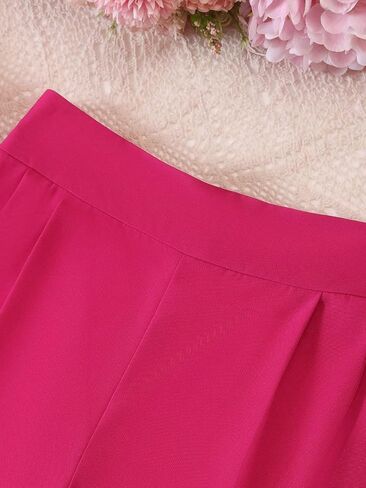 Milumia Girl's 2 Piece Outfits Sleeveless Keyhole Back Halter Top and Wide Leg Pants Set in Saudi Arabia