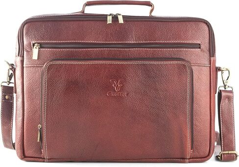 Goatter Unisex Adult Hunter Leather 16Inch Multi CompartMen'st Laptop Messenger Bag/Office Bag in Saudi Arabia