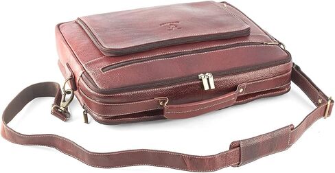 Goatter Unisex Adult Hunter Leather 16Inch Multi CompartMen'st Laptop Messenger Bag/Office Bag in Saudi Arabia