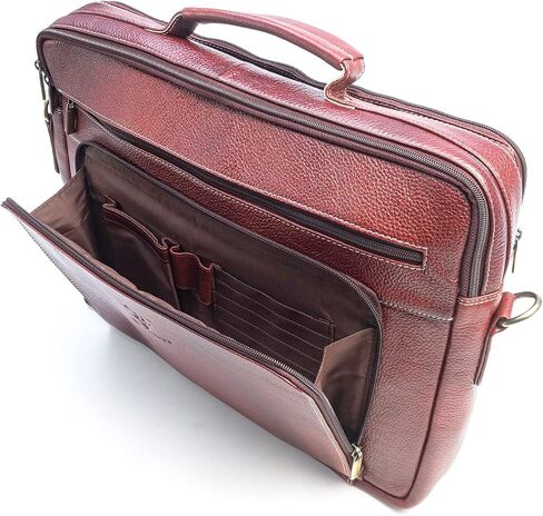Goatter Unisex Adult Hunter Leather 16Inch Multi CompartMen'st Laptop Messenger Bag/Office Bag in Saudi Arabia