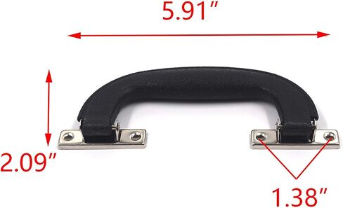 5Pcs Luggage Handle Replacement 5.9in Length Classical Suitcase Handle for Cases Boxs Briefcase with Screws (Holes Centre 35mm/1.4inch Black) in Saudi Arabia