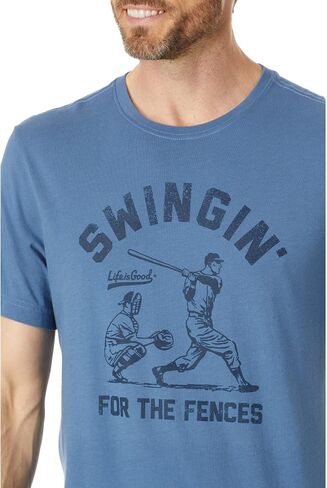 تي شيرت Life is Good Swingin' for The Fences قصير الأكمام Crusher-Lite™ in Saudi Arabia