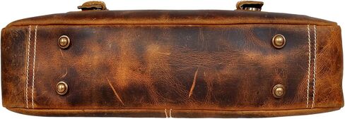 ZOLO LEATHERS New Men's Vintage Brown Leather Full Flap Messenger Laptop Shoulder Bag, Brown, One size in Kuwait