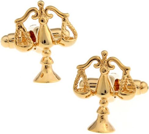 Libra Judge Lawyer Scales of Justice Cufflinks (Gold) in Saudi Arabia