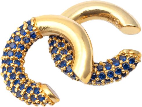 Pavé Ear Cuff Series | 14k Gold Plated Gemset Non Piercing Hoops for Women in Saudi Arabia