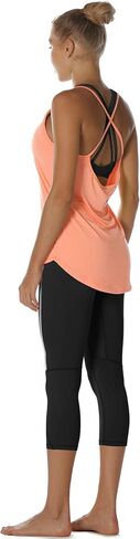 icyzone Workout Tank Tops for Women - Athletic Yoga Tops Open Back Strappy Running Shirts (Pack of 2) in Saudi Arabia