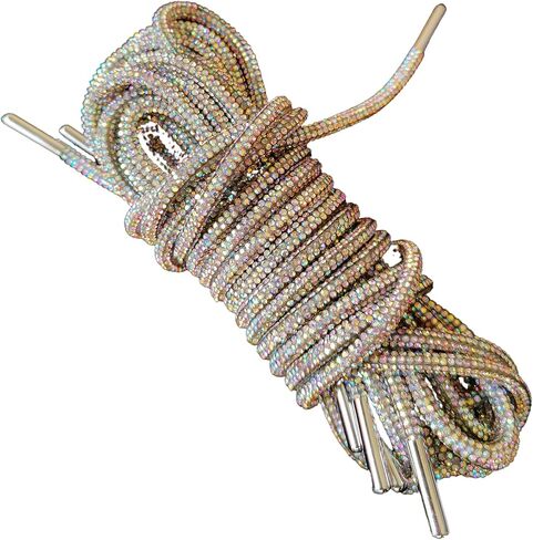 أربطة أحذية مسطحة من حجر الراين الكريستالي من أجل استبدال أسلاك الأحذية الرياضية والقمصان ذات الرباط اللامع in Kuwait