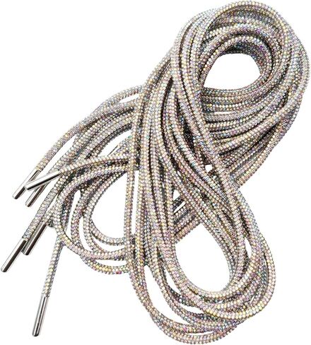 أربطة أحذية مسطحة من حجر الراين الكريستالي من أجل استبدال أسلاك الأحذية الرياضية والقمصان ذات الرباط اللامع in Kuwait