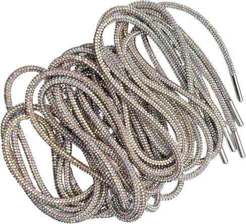 أربطة أحذية مسطحة من حجر الراين الكريستالي من أجل استبدال أسلاك الأحذية الرياضية والقمصان ذات الرباط اللامع in Kuwait