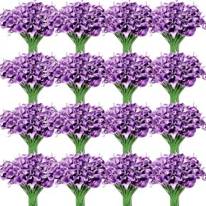Crowye 100 Pcs Artificial Calla Lily Flower 14 Inch Calla Lily Bridal Wedding Bouquet Real Touch Flower Faux Calla Lilies Flower for Bride Wedding DIY Gift Home Decor(Purple)