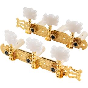 Musiclily Pro 3+3 Lyra Classical Guitar String Tuning Pegs Keys Guitar tuners Machines Heads Set for Classical Guitar, Gold