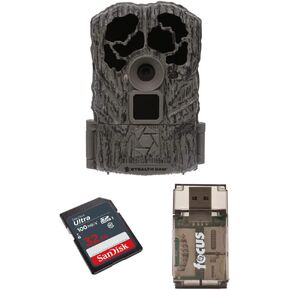 Stealth Cam Browtine 16MP, Durable, 60 Feet Infrared Detection Range, and Burst Mode Trail Camera Bundle with High Speed USB 2.0 Card Reader, and 32GB Ultra SDHC UHS-I Memory Card (3 Items)