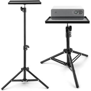 Projector Tripod Stand, Portable Laptop Tripod Stand, Multi Purpose DJ Equipment Studio Stand Mount Holder for Outdoor Office Home Stage, Adjustable Height 21.65 to 47.24 Inch