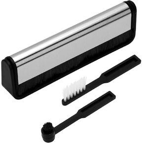 3pcs Record Cleaner Brush and Stylus Cleaning Kit, Vinyl Record Cleaning Brush Stylus Cleaner Carbon Fibre Stylus Brush Anti-Static Turntable Needle Brush for Record Player Stylus Accessories
