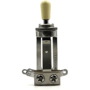 Switchcraft Long Straight 3-way Toggle Switch w/Genuine Switchcraft Cream Tip for Gibson Les Paul