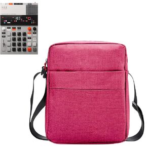 Pocket Operator Bag for Teenage Engineering K.O.Il Soft Bag - Splashproof Protective Pouch for Ep-133 K.O Ii Sampler,Synthesizer, And Drum Machine Adjustable Backpack Pink Bag