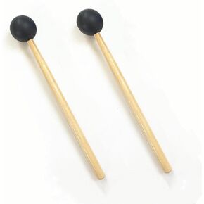 2 Pack Tuning Fork Mallet Striker with Rubber Tip Silicone Hammer with Wood Handle for Violin Guitar Tuner Musical Instrument Singing Tone Tuning Set Sound Therapy Chakra Healing