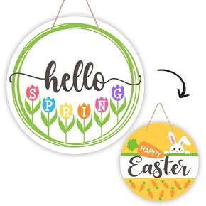 Welcome Valentine Day Door Decoration Sign,St Patricks Day Door Hanging Sign for Home Front Porch Decoration Double Sided