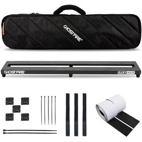 Ghost Fire Guitar Pedal Board Aluminum Alloy Effect Pedalboard V series with Carry Bag (Baby Max DE(27.5''x5.5''))