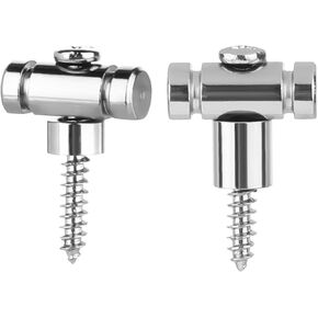 Guitar Roller String Retainers, 2 Sets Strings Trees Replacement Part with Mounting Screws Chrome Guitar Roller String Trees Retainer Guitar Roller Guides Retainer for Electric Guitar String Guide