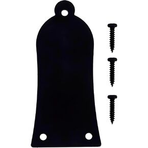 3 Holes Metal Bell Shaped Electric Guitar Truss Rod Cover Truss Rod Cover for Epiphone LP Les Paul Style Guitar Parts Replacement (Black)