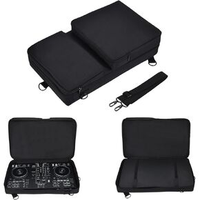 Multifunctional storage case bag for Pioneer DDJ-400/FLX4/SB3, Roland DJ-202, HerculesInpulse 300, Native Instruments Traktor Kontrol S2 Mk3 disc player, portable street party essential