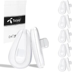 12 Pairs Upgraded Soft Silicone Replacement Nose Pieces for Oakley Lizard OX5113 | Gasser OX5087 | Limit Switch | Contrail | Truss Rod | Barrelhouse Sunglasses, Anti-Slip, Push-in Nose Pads