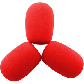 LEFXMOPHY A40 TR Pop Filter Replacement for Astro A20 A30 A40 A50 A40TR Gaming Headset Microphone Red Foam Windscreen Mic Cover, 3-Pack