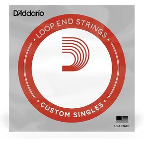 D'Addario LE018W Nickel Wound Loop End Single String, .018