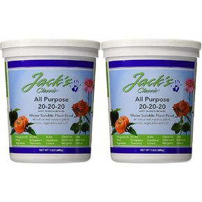 J R Peters 52024 Jacks Classic No.1.5 20-20-20 All Purpose Fertilizer, 2-Pack Limited Edition
