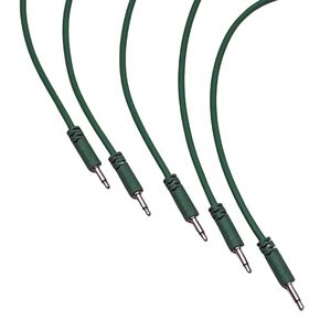 Luigi's Modular Supply Spaghetti Eurorack Patch Cables - Package of 5 Green Cables, 36" (90 cm)